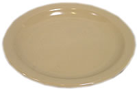 Plate, Melamine, Tan, 7-1/4