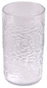 Carlisle Food Service - Tumbler, Plastic Pebble Optic Clear 16 oz