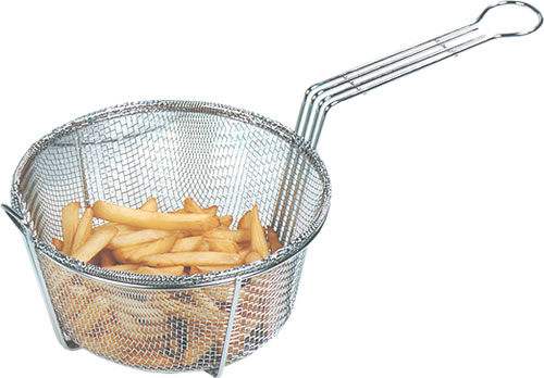 Fry Basket, Round, Wire, 8-3/4