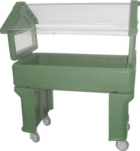 Salad Bar, Green, 4'