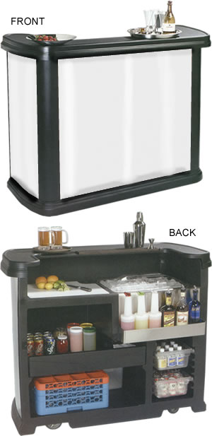 Maximizer™ Portable Bar with Stainless Steel Paneling