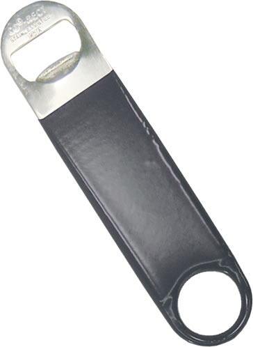 Bottle Opener, Flat, Coated, Black