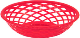 C.R. Manufacturing Co. - Red Round Basket