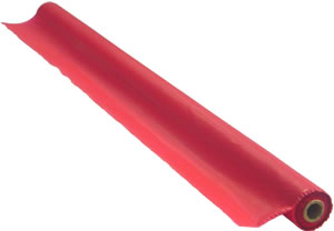 Tablecover, Roll Plastic Red 40