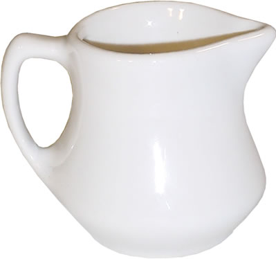 Diversified Ceramics Corp. - Creamer, Ceramic, White, 4 oz