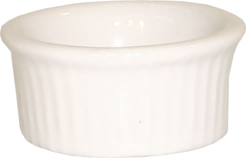 Ramekin, Ceramic, Plain, White, 2-1/2 oz