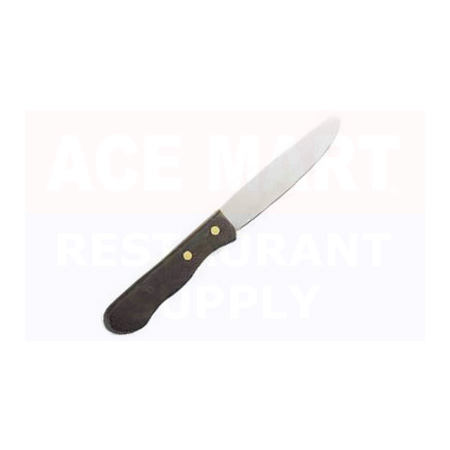 Steak Knife w/ Round Tip, Wood Handle