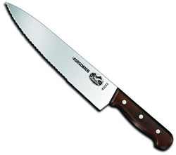 R.H. Forschner / Swiss Army Brands - Knife, Chef, Scalloped Blade, Wood Handle, 10