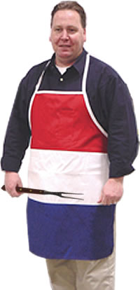 Red, White and Blue Bib Apron