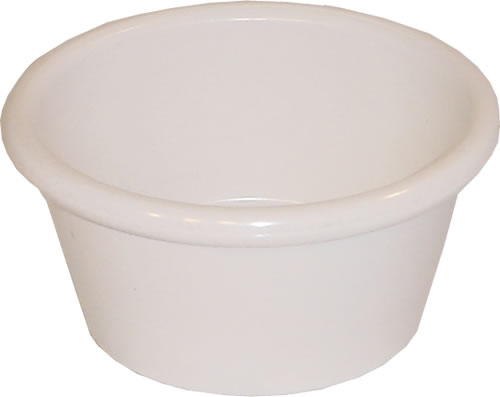 Ramekin, Plastic, Plain, Bone, 6 oz