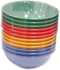 Bowl, Melamine, Mixed Color, 4-1/2 oz