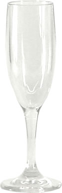 Glass, Champagne, Heavy Plastic, 6 oz