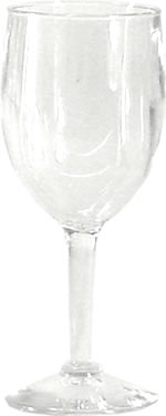 Glass, Wine, Heavy Plastic, 10 oz