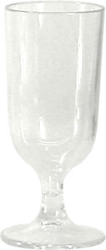 Glass, Goblet, Heavy Plastic, 12 oz