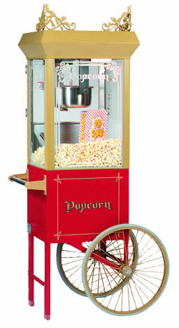 Popcorn Machine Cart, Red