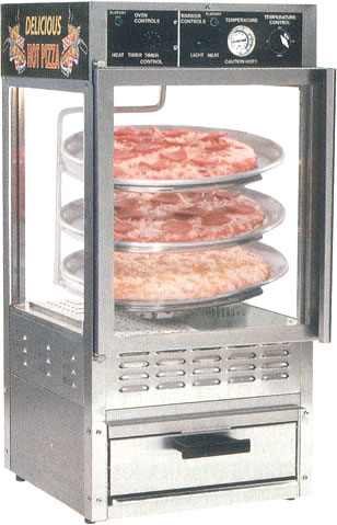 Oven, Pizza, Countertop, w/Humidified Merchandiser Cabinet