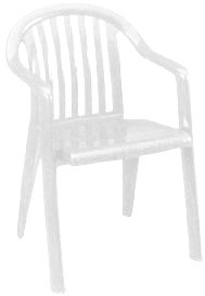 Grosfillex Inc. - Chair, Patio, Miami Lowback, White