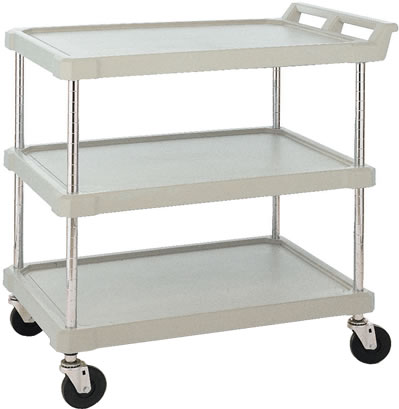 InterMetro Industries Corp. - Cart, 3 Shelf, Gray