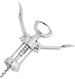 Corkscrew, Winged, Chrome