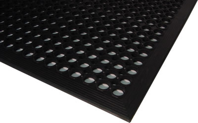 Floor Mat, Black, 3' x 5-1/2'