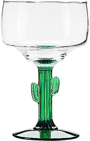 Glass, Margarita, Cactus Stem, 12 oz