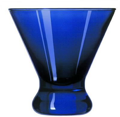 Glass, Cosmopolitan, Cobalt Blue, 8 oz