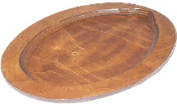 Serving Griddle Underliner, Wood Oval Birch