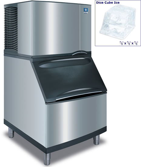Manitowoc - Ice Machine, Cube, Modular, 380 lb. Maker w/290 lb. Bin, 115v