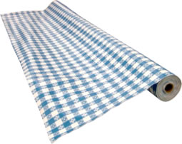 Marko By Carlisle - Tablecloth Roll, Vinyl Gingham Blue