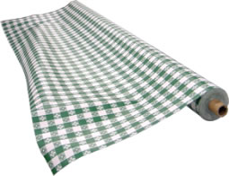 Tablecloth Roll, Vinyl Gingham Green