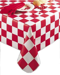 Tablecloth Roll, Heavy Vinyl Checkered Flag