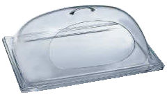 Food Pan Cover, Full Size, Dome, End Cut, Clear
