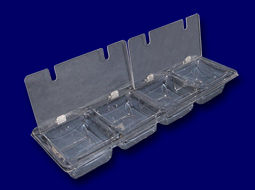 Condiment Holder, 4 Compartment, Clear