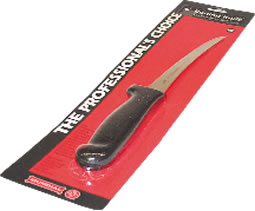 Knife, Boning, Curved Semi-Stiff Blade, Poly Handle, Black, 6