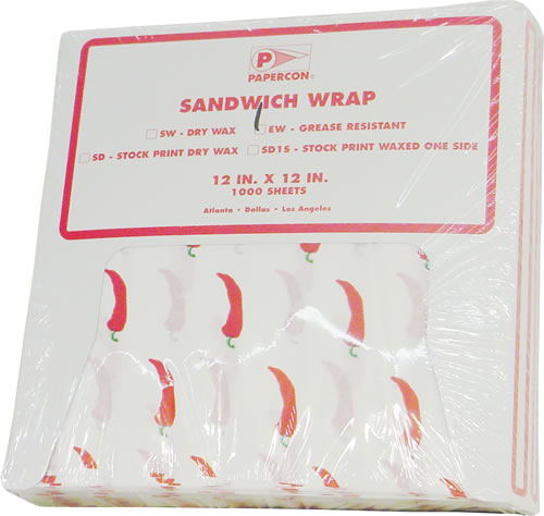 Papercon Inc. - Sandwich Wrap, Chili Peppers 12