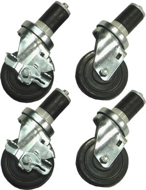Powers Industrial Equipment - Casters, Worktable Stainless Set of 4