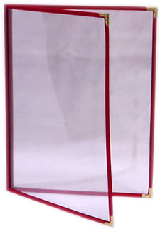 H. Risch Inc. - Menu Cover, 2 Panel, Red, 8-1/2