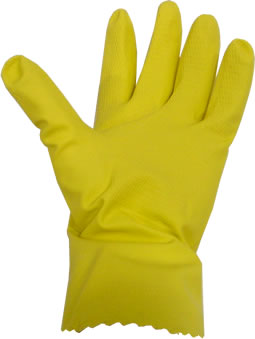 Glove, Rubber, Yellow, 12
