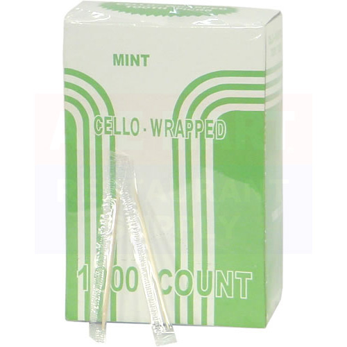 Toothpick, Mint, Cellophane Wrapped, Wood