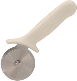 Pizza Cutter, Poly Handle, White, 2-3/4