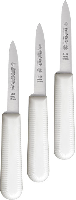 Dexter-Russell/Russell Harrington Cutlery Inc - Knife, Paring, 3 Pack, Poly Handle, White, 3-1/4