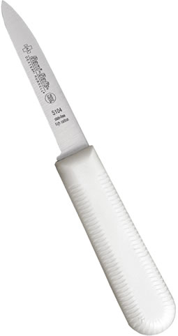 Knife, Paring, Poly Handle, White, 3-1/4