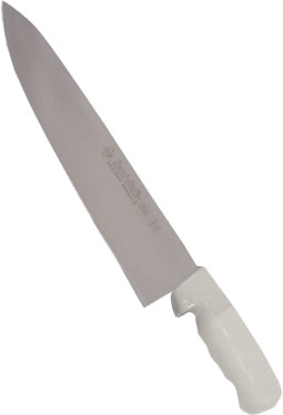 Knife, Chef, Poly Handle, White, 12