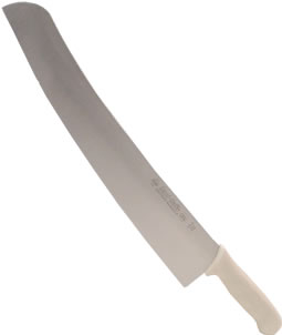 Knife, Pizza, Poly Handle, White, 18