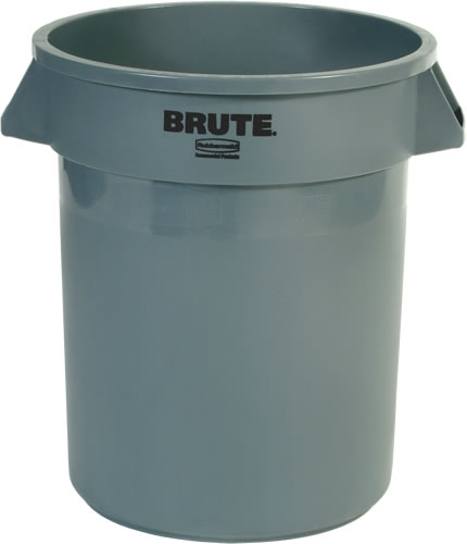 Waste Container, w/o Lid Round Brute Gray 20 gal.