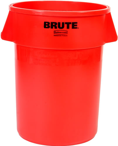 Newell Rubbermaid Inc. - Waste Container, w/o Lid Round Brute Red 32 gal.