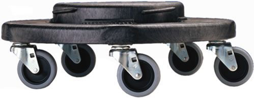 Waste Container Dolly, Single, 20-55 gal Brute