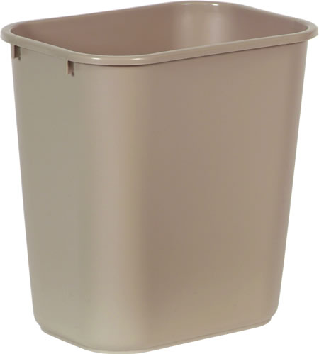 Wastebasket, Medium 28 qt Beige