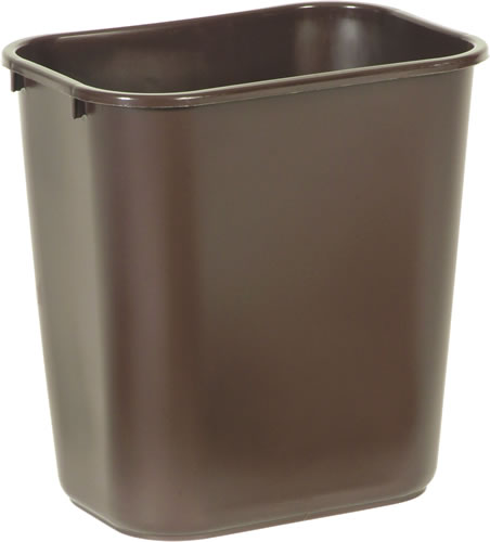 Waste Basket, Brown, 28 qt