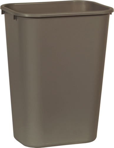 Waste Basket, Brown, 41-1/4 qt